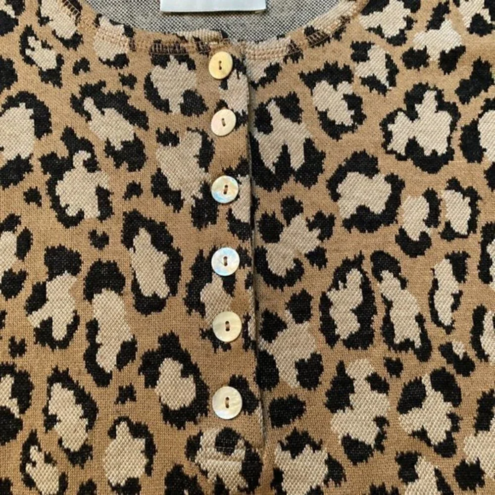 C.D. Daniels Leopard Print Sweater Plus Size 3X